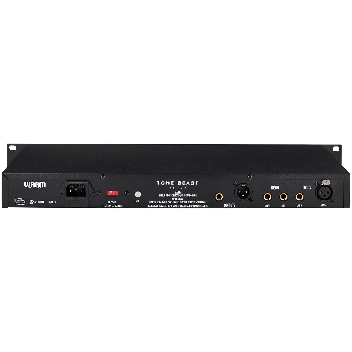 Warm Audio TB12 Black Mic Preamp back