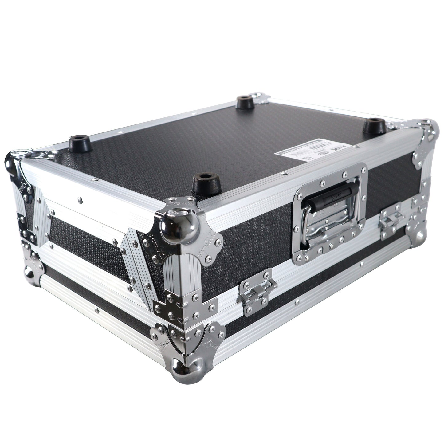 10102_ProX-ATA-Flight-Case-for-12_-DJ-Mixers-Honeycomb-Road-Case-_-Silver_Black-_-Without-Laptop-Shelf_ALT12sqr
