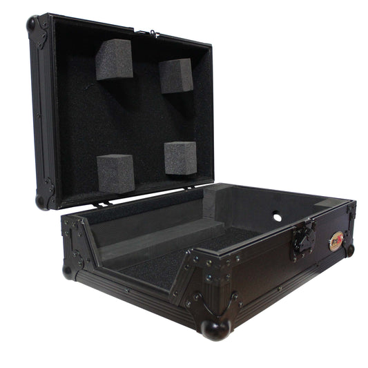 ProX ATA Flight Case for 12" DJ Mixers Honeycomb Road Case | Black | Without Laptop Shelf
