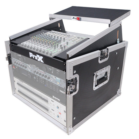 ProX T-8MRLT 8U Vertical Rack Flight Case With Laptop Shelf