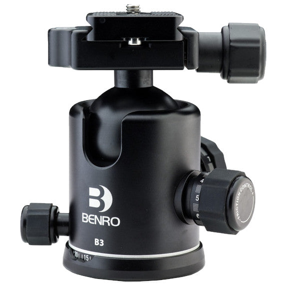 Benro B3 Triple Action Ballhead with PU70 Plate side
