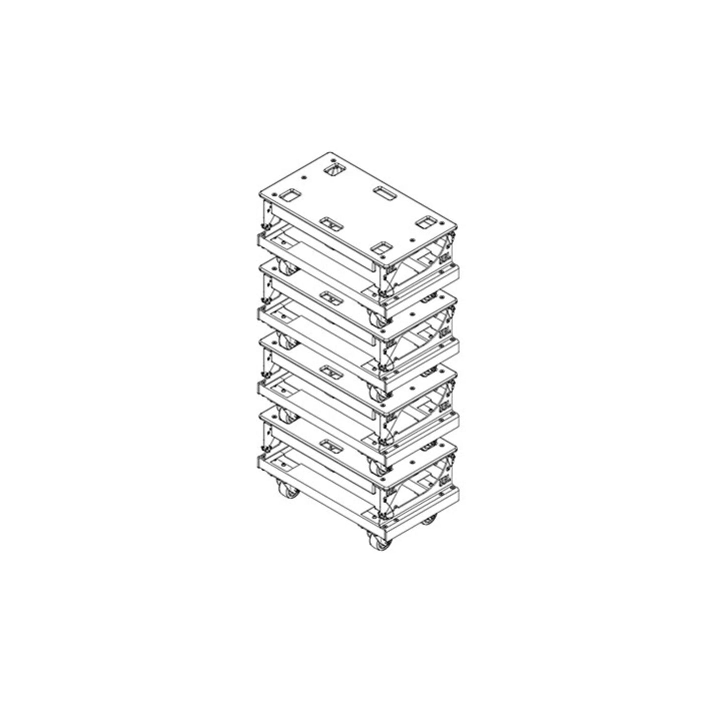 JBL VTX A8 VT Vertical Transport Cart For 4 Enclosures