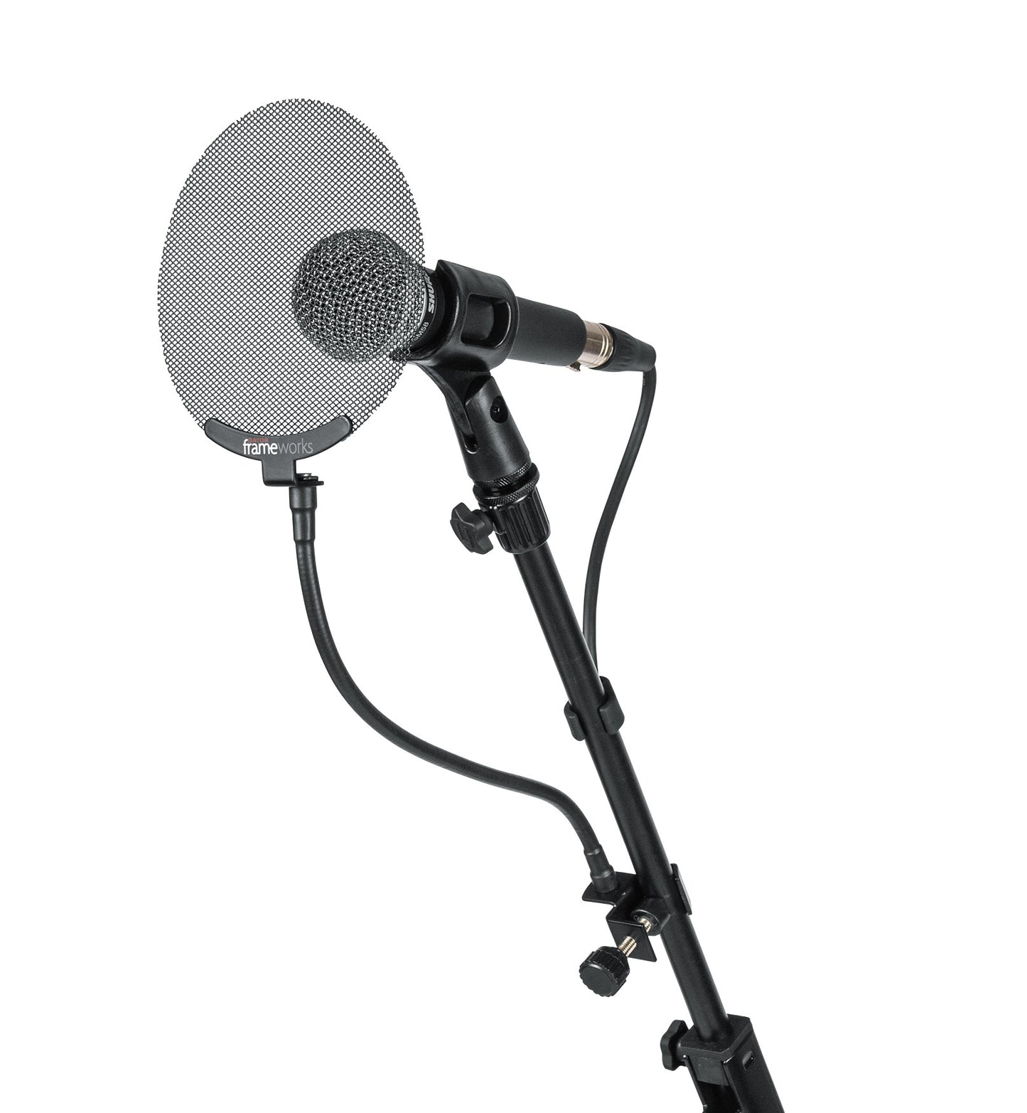 Gator Frameworks GFW-POPFILTER-MTL Metal Screen Pop Filter with mic