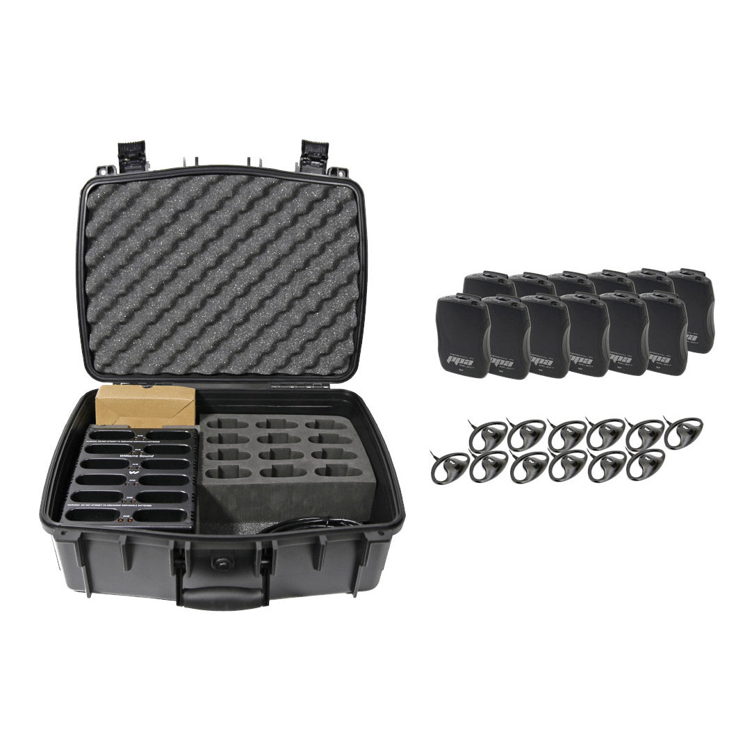 Williams AV PPA R37-12 PRO 12-Pack FM Rechargeable Receiver Bundle