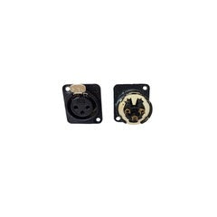 Ace Backstage C-15122 3-Pole Female XLR Panel Receptacle Gold Contacts