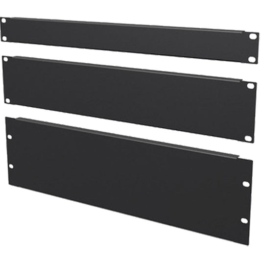 ProCo Sound SRP8 rack panel front view with three blank steel panels in varying rack space heights