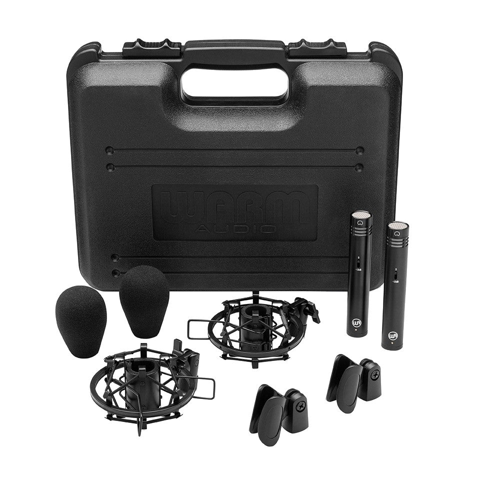 Warm Audio WA-84 Stereo Pair Small Diaphragm Condenser Microphones with accessories