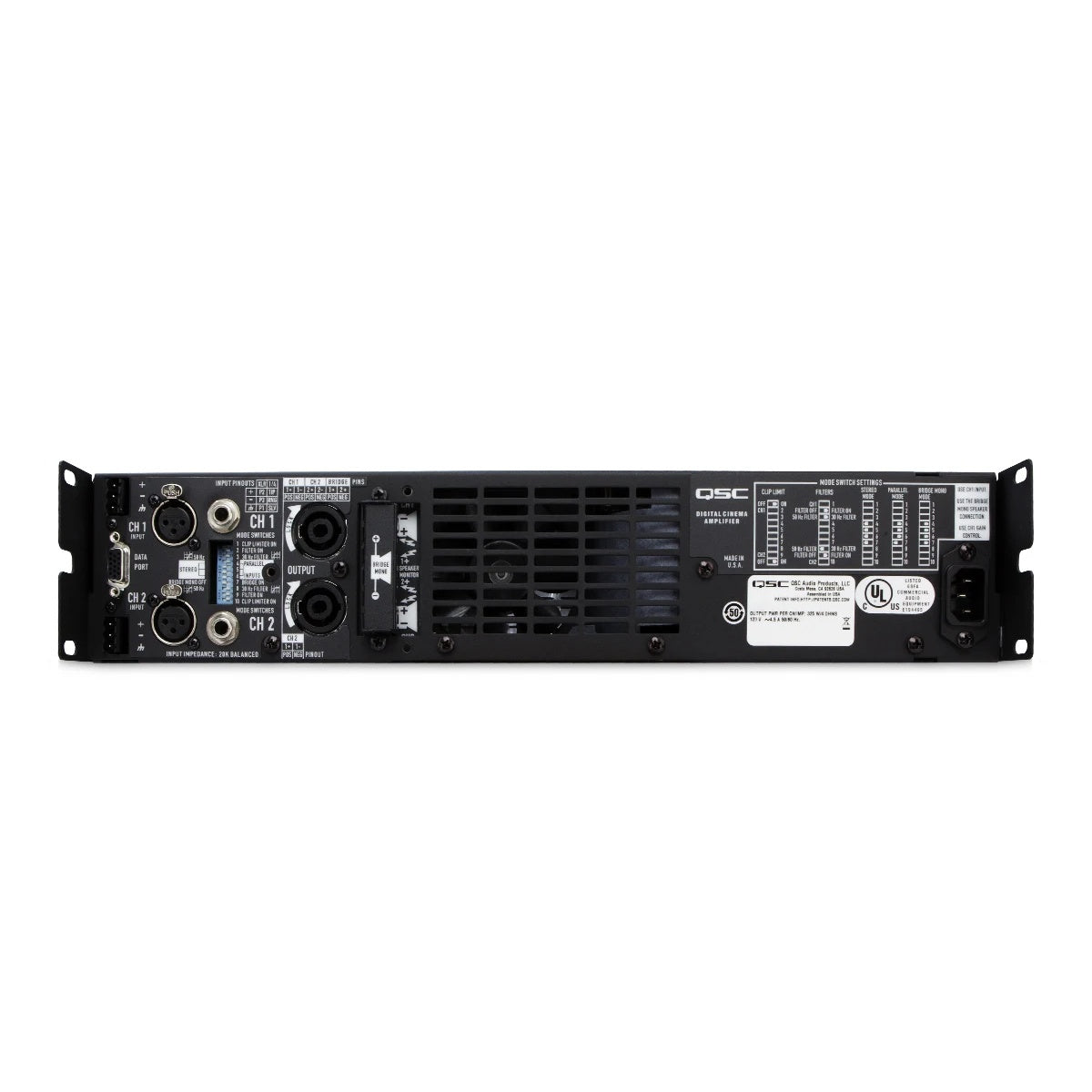 Q-SYS DCA3422 2-Channel Cinema Power Amplifier