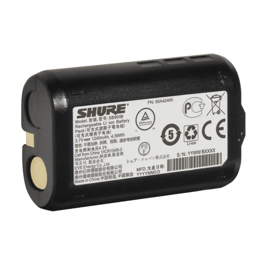 Shure SB900B Rechargeable Lithium-Ion Battery back