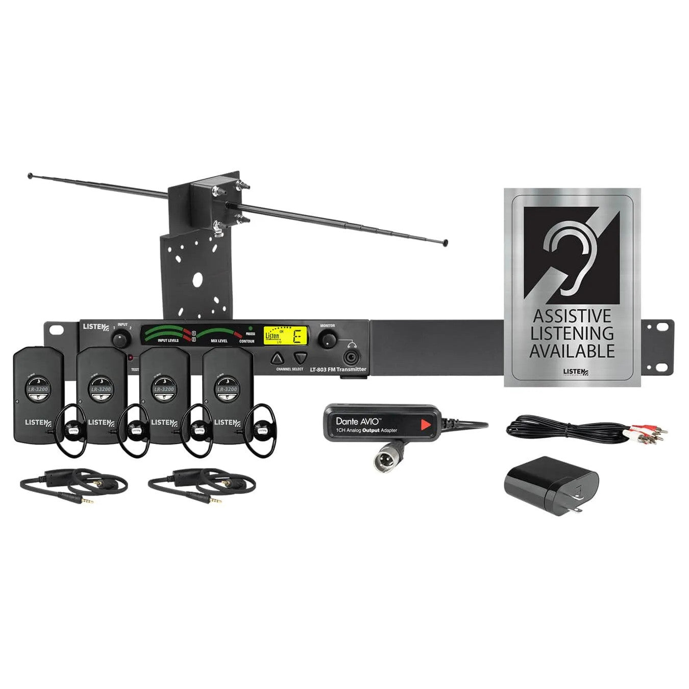 Listen Technologies LS-31-072-D iDSP Stationary Dante RF System