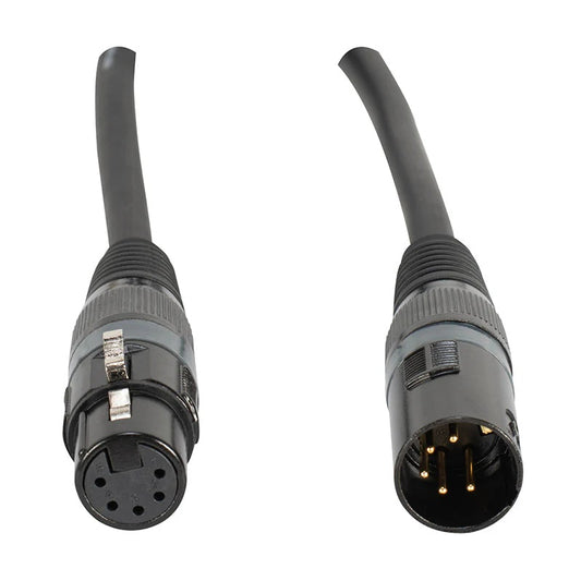 Accu-Cable AC5PDMX 5-Pin Male to 5-Pin Female DMX Cable | 3 feet