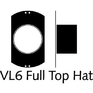 CITTHE 2650 line art diagram labeled VL6 Full Top Hat with front and side profile, City Theatrical