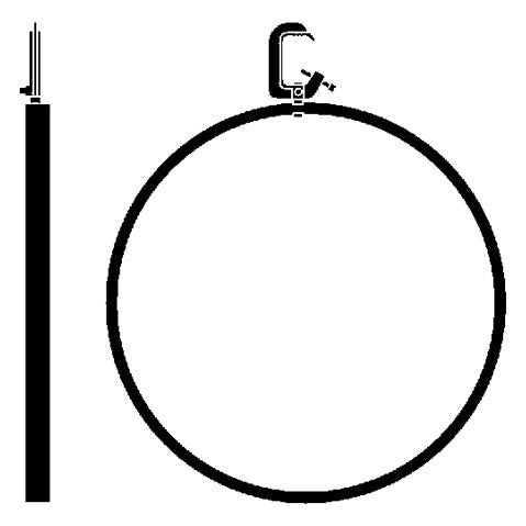 1340 Scenery Bumper line art diagram with side profile and clamp detail, City Theatrical