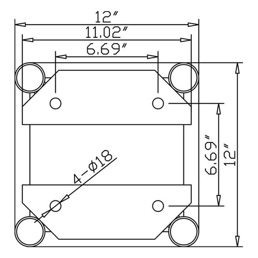 Global Truss 12-Inch End Plate Bolt Together Truss | 6ft