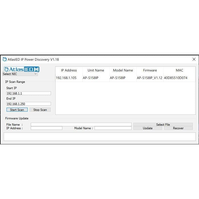 AtlasIED AP-S15HRIP Half-Rack IP Addressable Power Distribution Unit