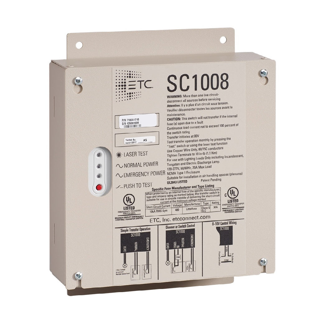 ETC SC1008 Emergency Lighting Transfer Switch NEMA 1