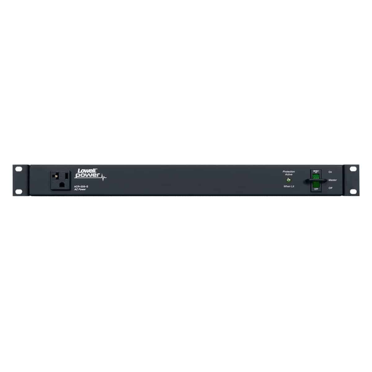 Lowell Rackmount Power Distribution Unit 1U AC Power Strip | 9 Outlets | 20A | Surge Suppression, Guarded Switch, All Switched