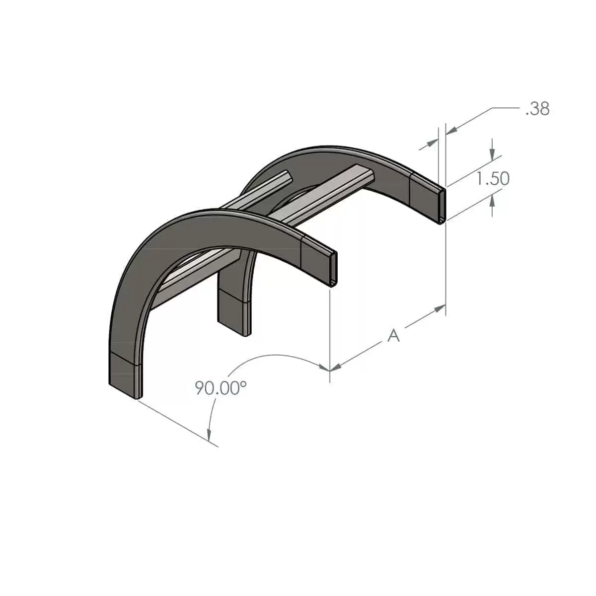 Lowell Cable Ladder Vertical Turn Steel Rack Cable Management | 12"