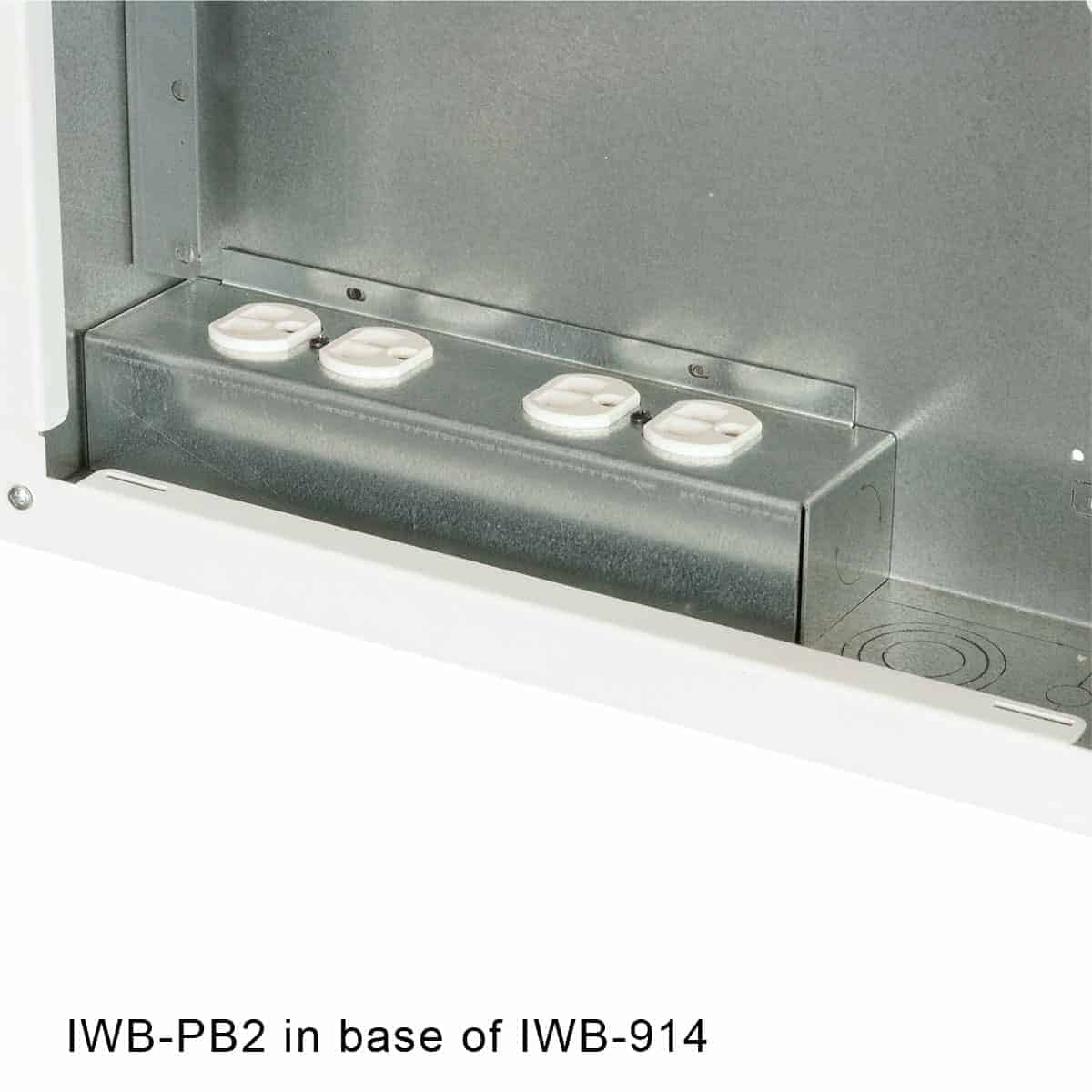 Lowell IWB-PB2 15A In-Wall Box Power Bracket With Duplex Outlets