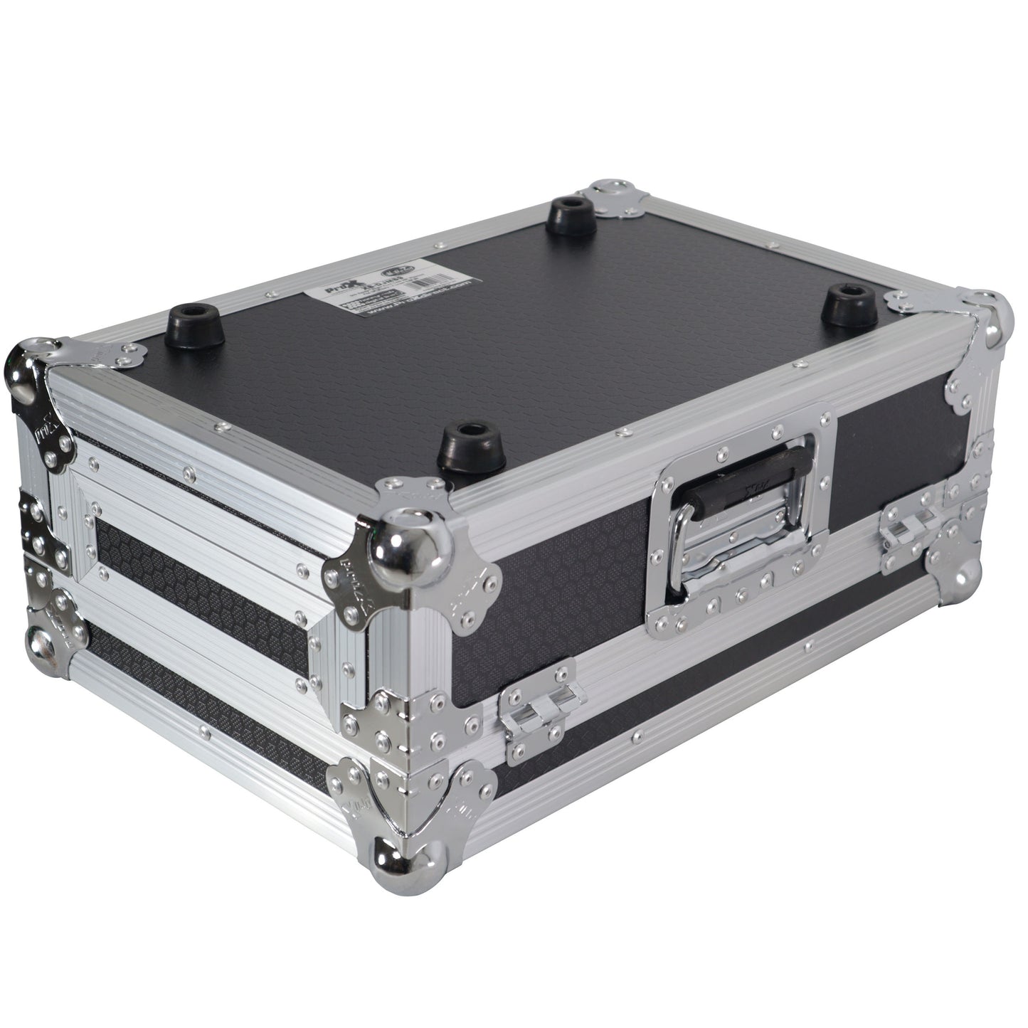 ProX ATA Flight Case for Pioneer DJM-S7 Mixer Gig-Ready Road Case | Without Laptop Shelf | Silver/Black
