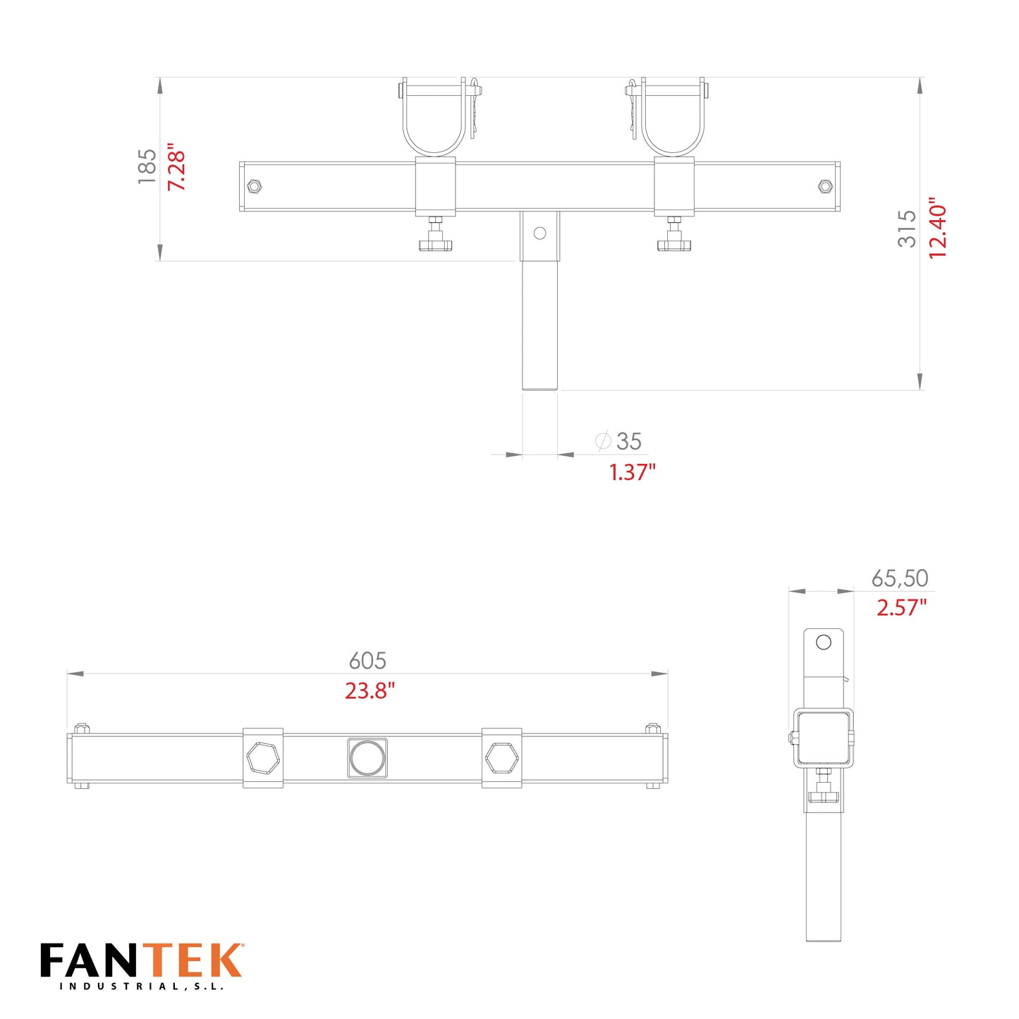ProX XTF-ATCMOB Universal Truss Bracket Adjustable T-Adapter Tower