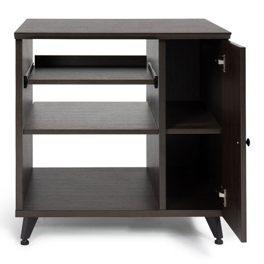 Gator GFW-ELITESIDECAR-BRN Elite Series Dark Walnut Sidecar Rack Cabinet | Brown