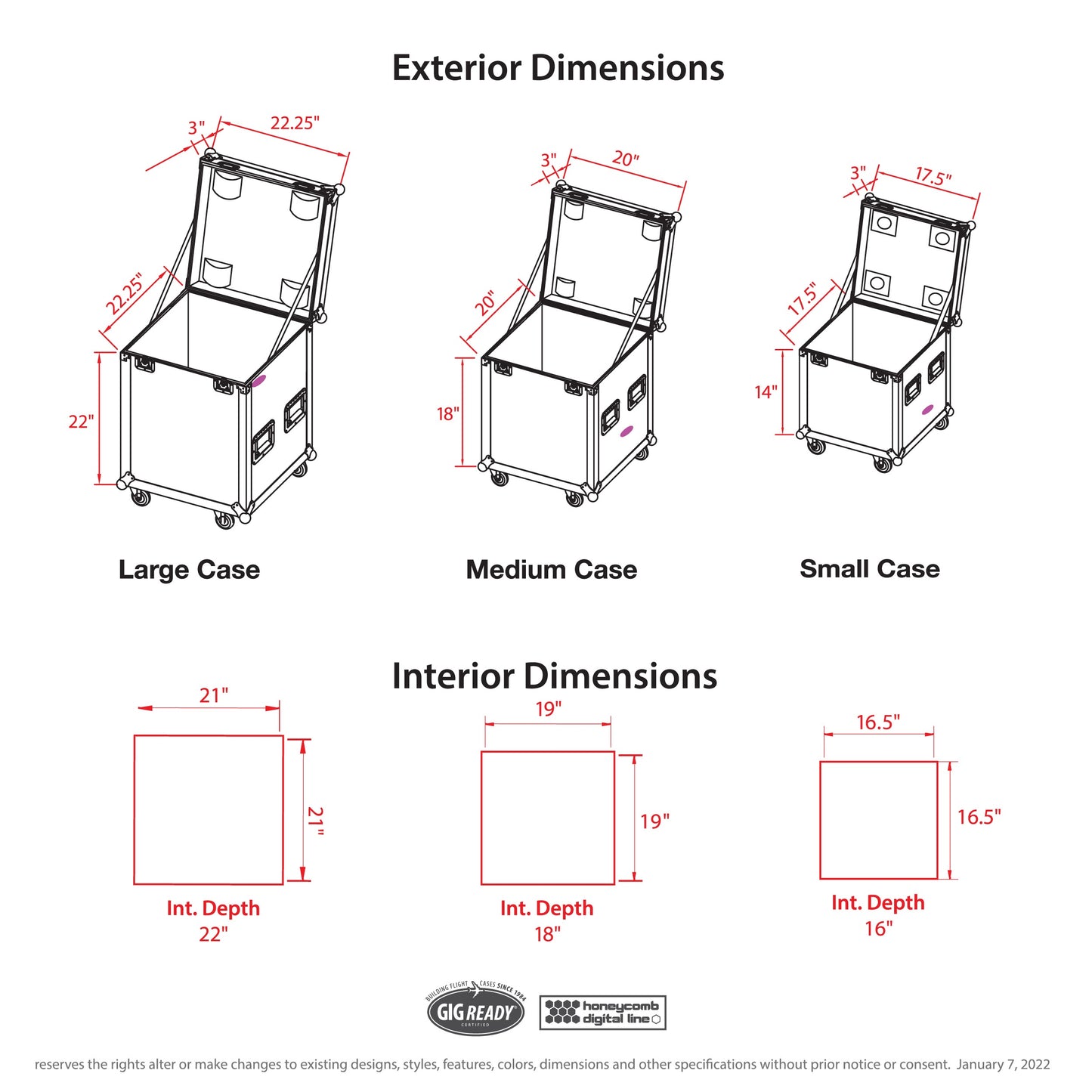 ProX XS-UTL49PKG3 Set of 3 Nested ATA Road Cases With Casters