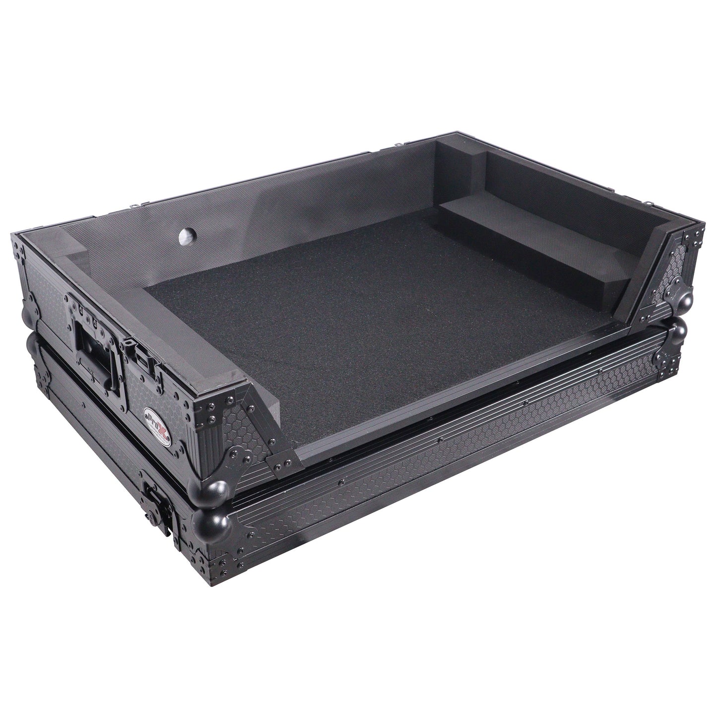 ProX ATA Flight Case For Pioneer XDJ-RX3/DDJ-REV5 DJ Controller with 1U Rack Space and Wheels | Black/Black | Without Laptop Shelf