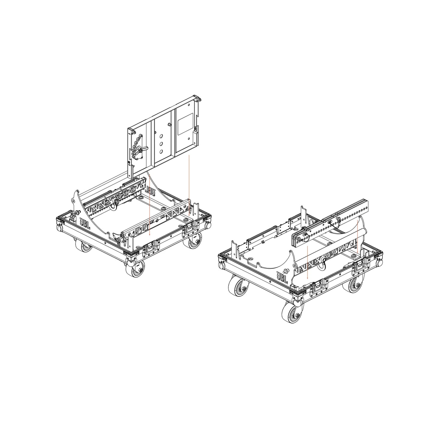 JBL JBL-P3256MX VTX A6 Four-Speaker Road Case