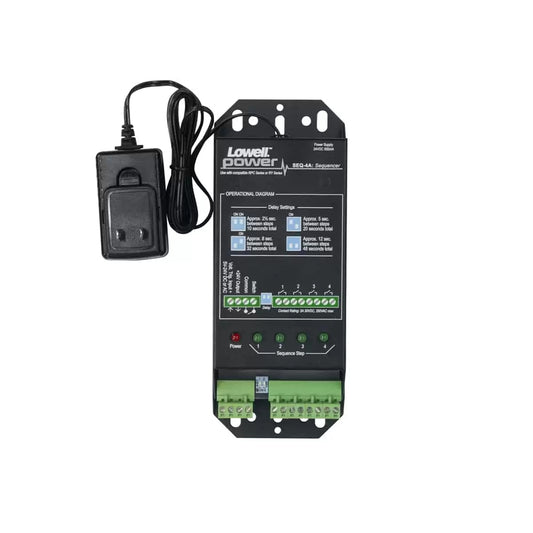 Lowell Power Sequencer AC Equipment Startup Controller | 4-Step | Wire Connections