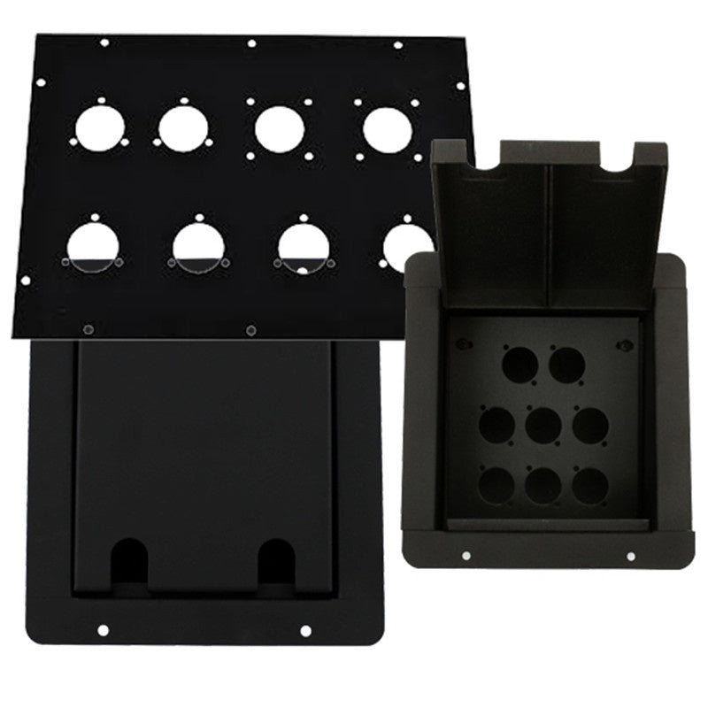 ProCo Sound FBI-B Floor Pocket Insert Plates and Raw Floor Pockets