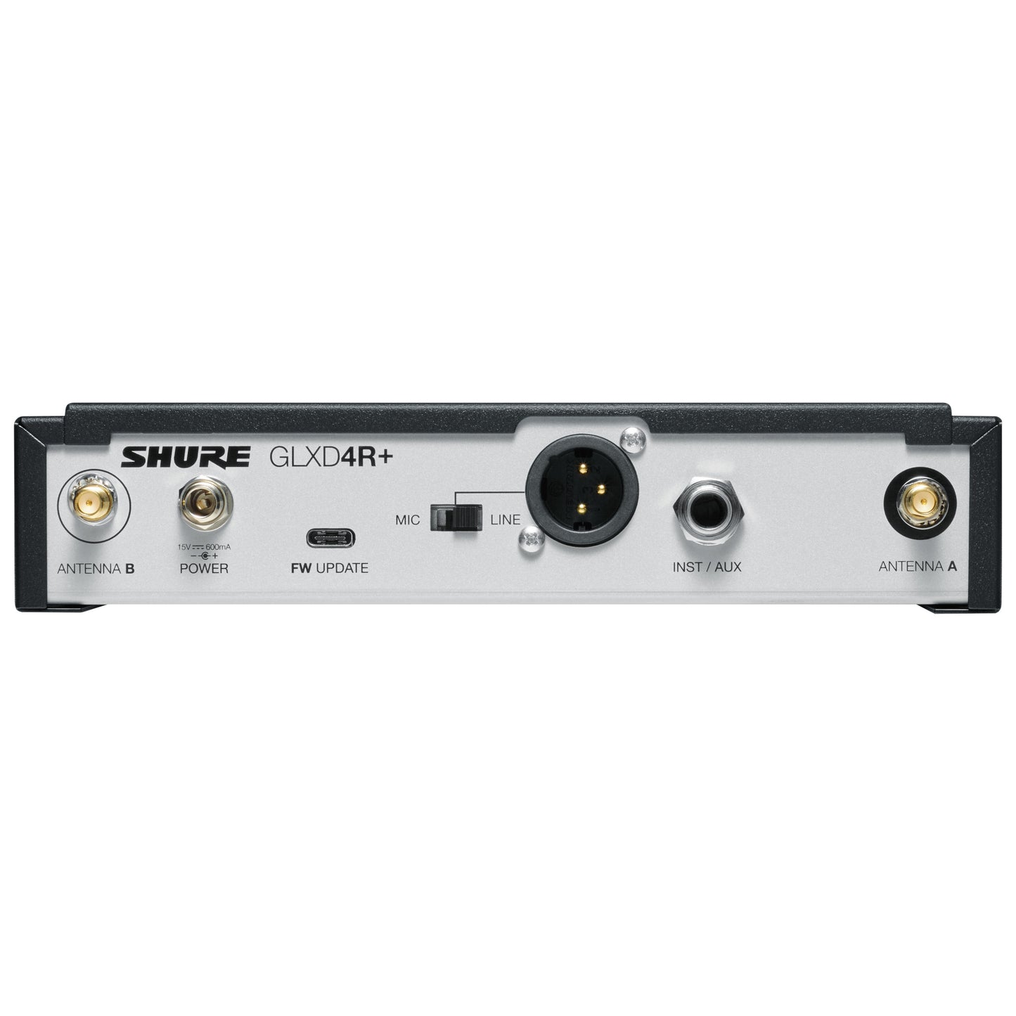Shure GLXD4R+ Dual Band Rack Receiver back