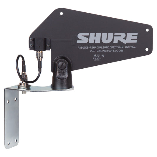 Shure PA805DB-RSMA GLXD+ Dual Band Passive Directional Antenna mounted