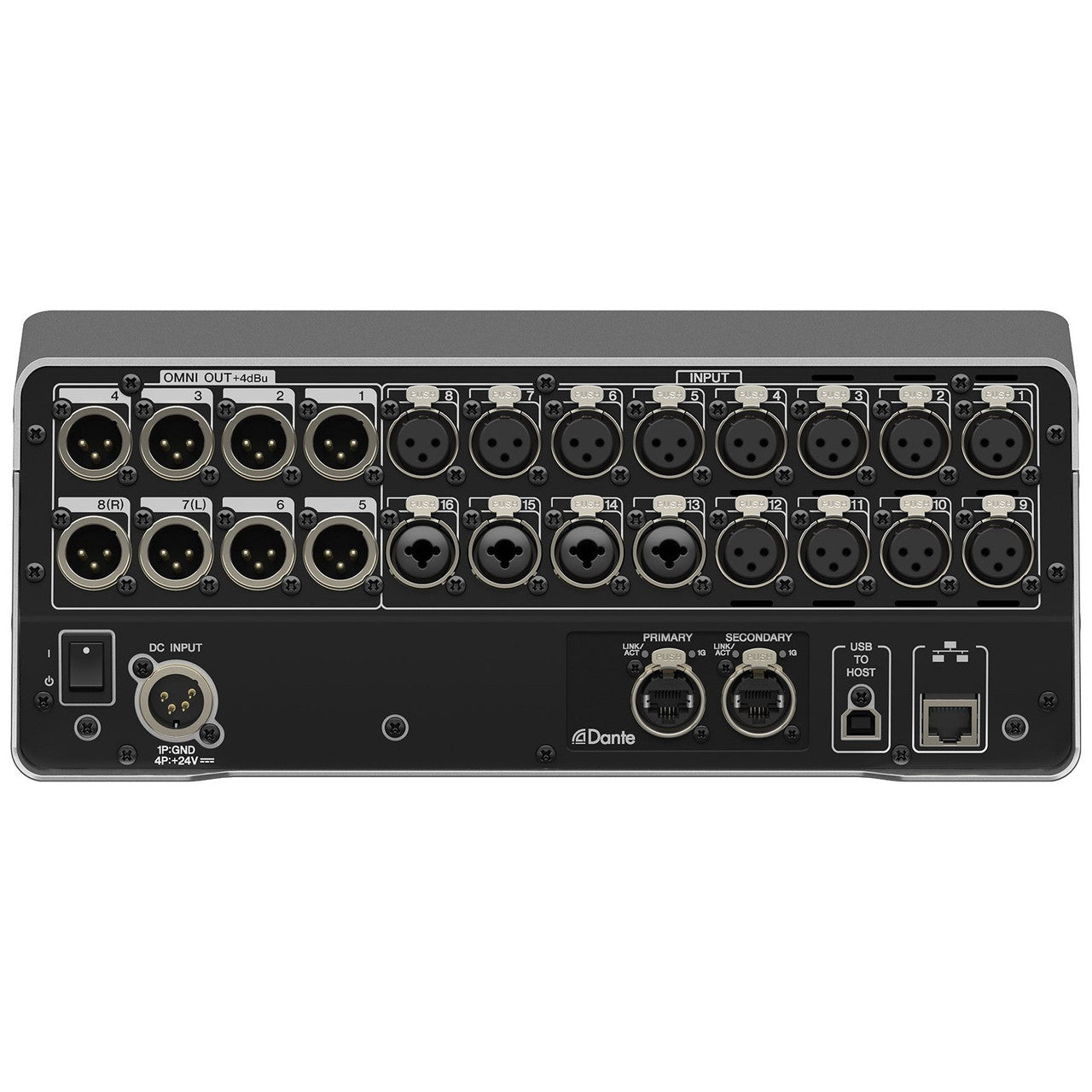 Yamaha DM3-D 22-Channel Ultra Compact Dante-Enabled Digital Mixer back