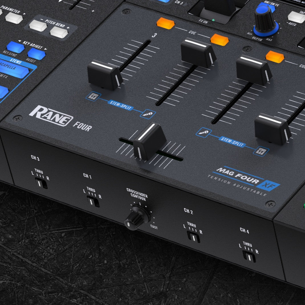 Rane FOUR 4-Channel Advanced STEMS DJ Controller lifestyle detail 3