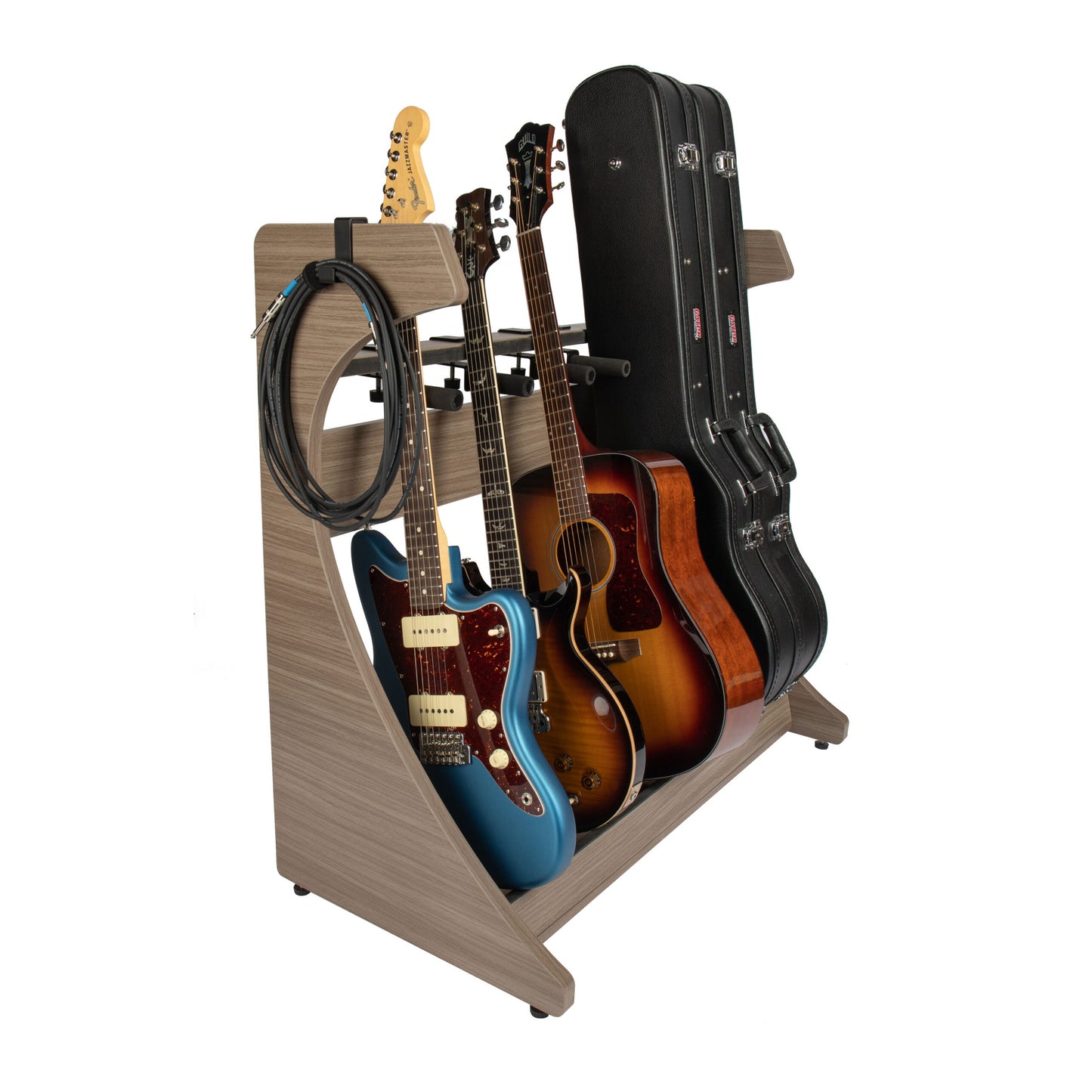Gator GFW-ELITEGTR5RK-GRY Elite Five Electric/Acoustic Guitar Rack | Grey