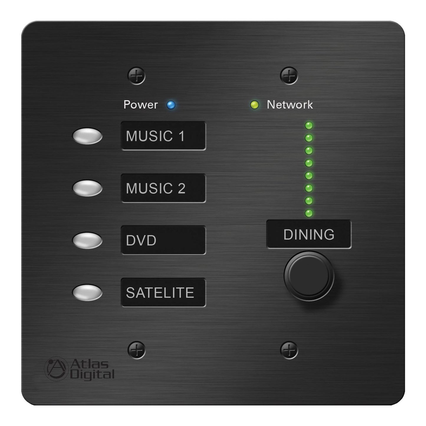 AtlasIED BBWP-S4K1B BlueBridge 4-Button / 1-Level Controller