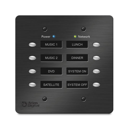 AtlasIED BBWP-S8B BlueBridge 8-Button Controller | Black