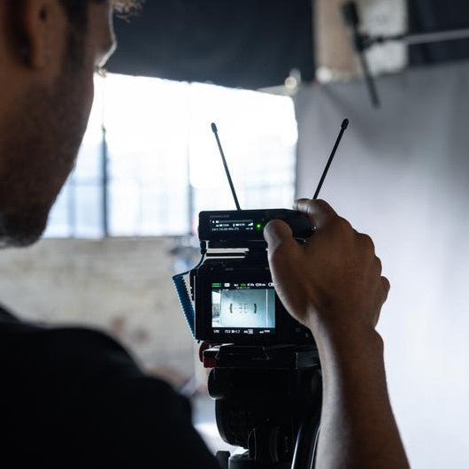 Sennheiser EW-DP ENG SET Wireless Camera Mount Microphone System lifestyle 2