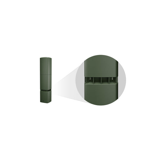 Q-SYS AD-DWL.SUB Dual 5.25" Outdoor Bollard Subwoofer 70V | Green