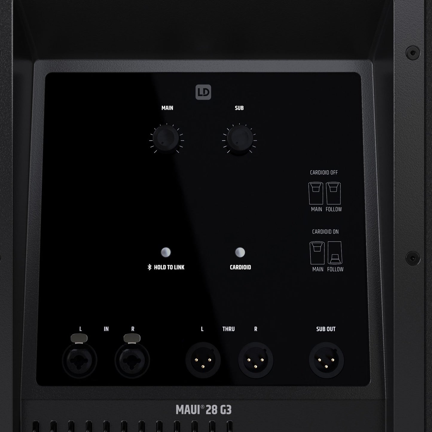 LD Systems MAUI 28 G3 Compact Powered Column PA System | Color: Black