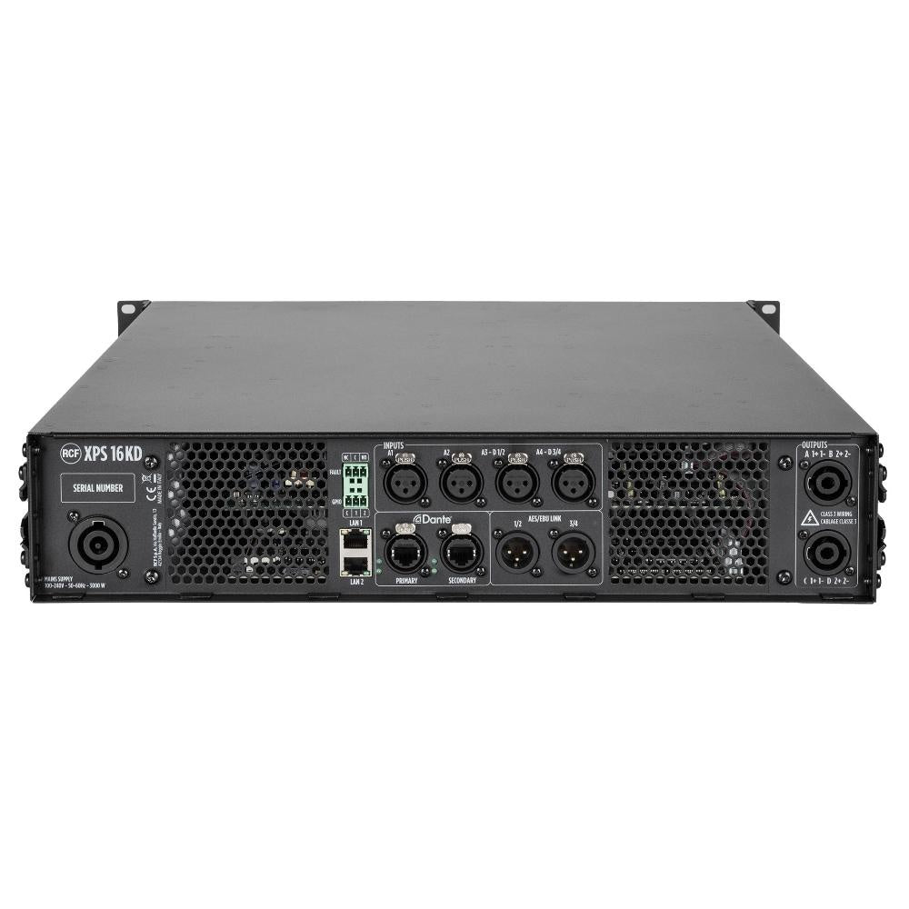 RCF XPS 16KD Dante-Equipped 4-Channel DSP Power Amplifier