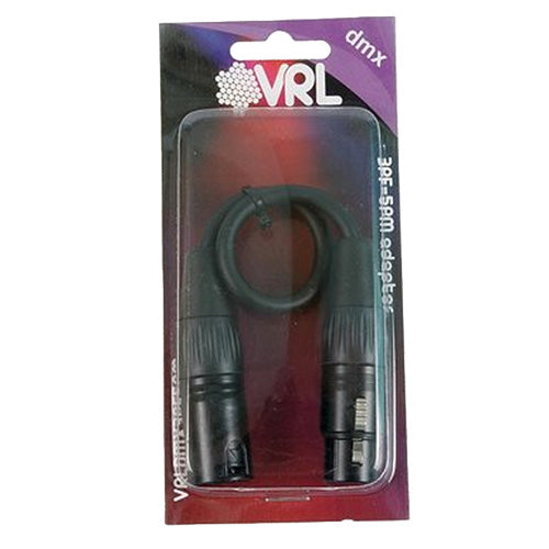 Elite Core Audio VRLDMX3PF5PM 3 Pin Female/5 Pin Male DMX Adapter