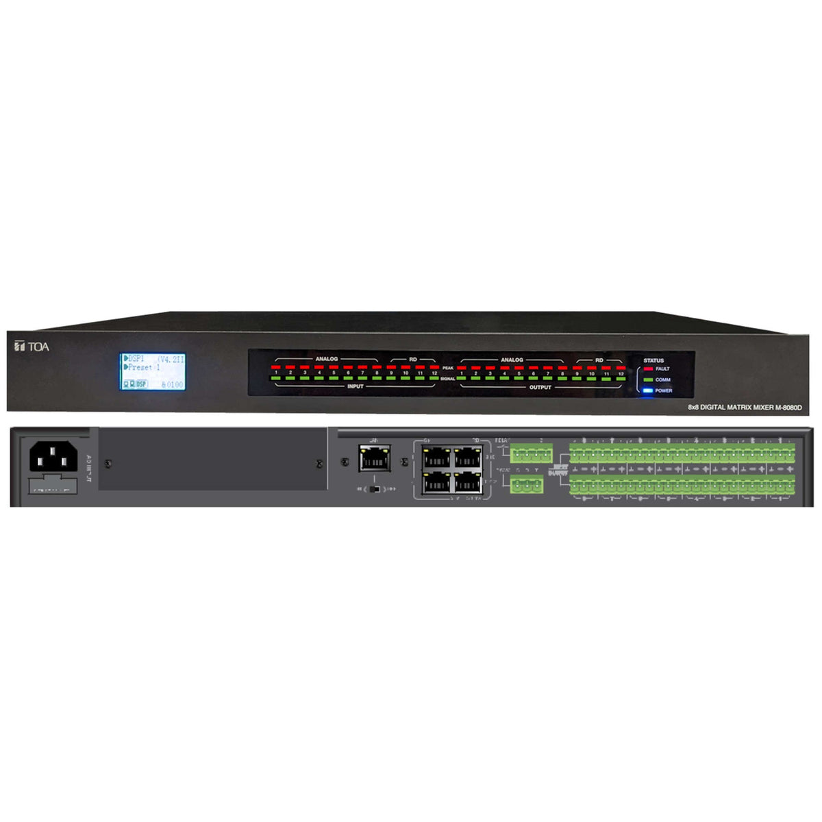 TOA M-8080D-AM 8x8 Digital Matrix Mixer For Commercial Audio