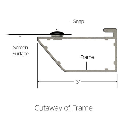 Da-Lite 21881V Cinema Contour Projector Screen diagram
