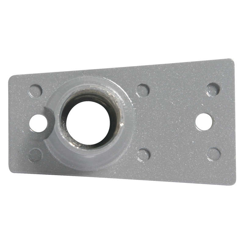 AtlasIED BX-2A adapter plate face-on view with threaded center opening and mounting holes