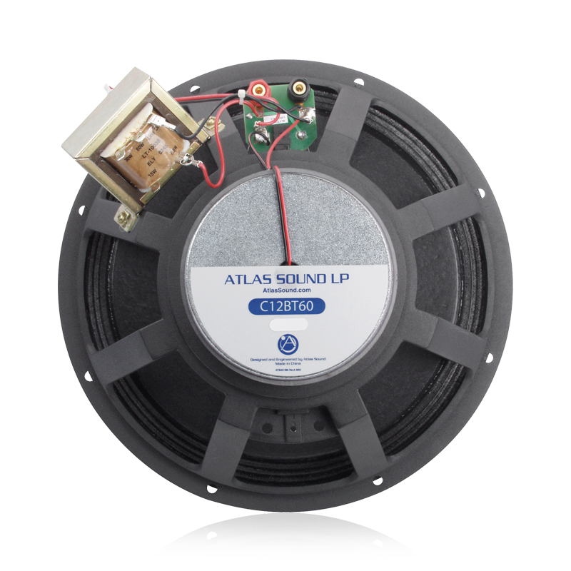 AtlasIED C12BT60 12 2-Way Coaxial Speaker with 60-Watt 70V/100V Transformer