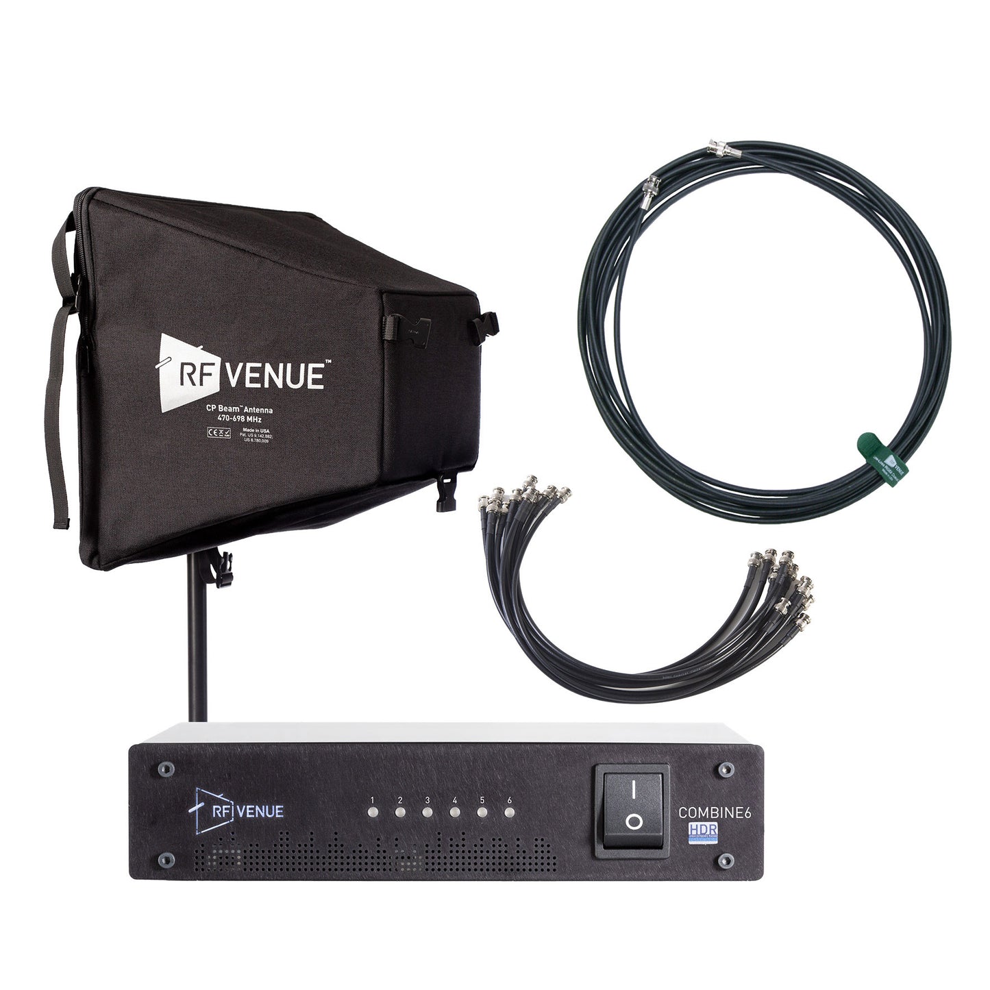 RF Venue COMB6CPB 6-Channel IEM Pack with CP Beam Antenna & Cable