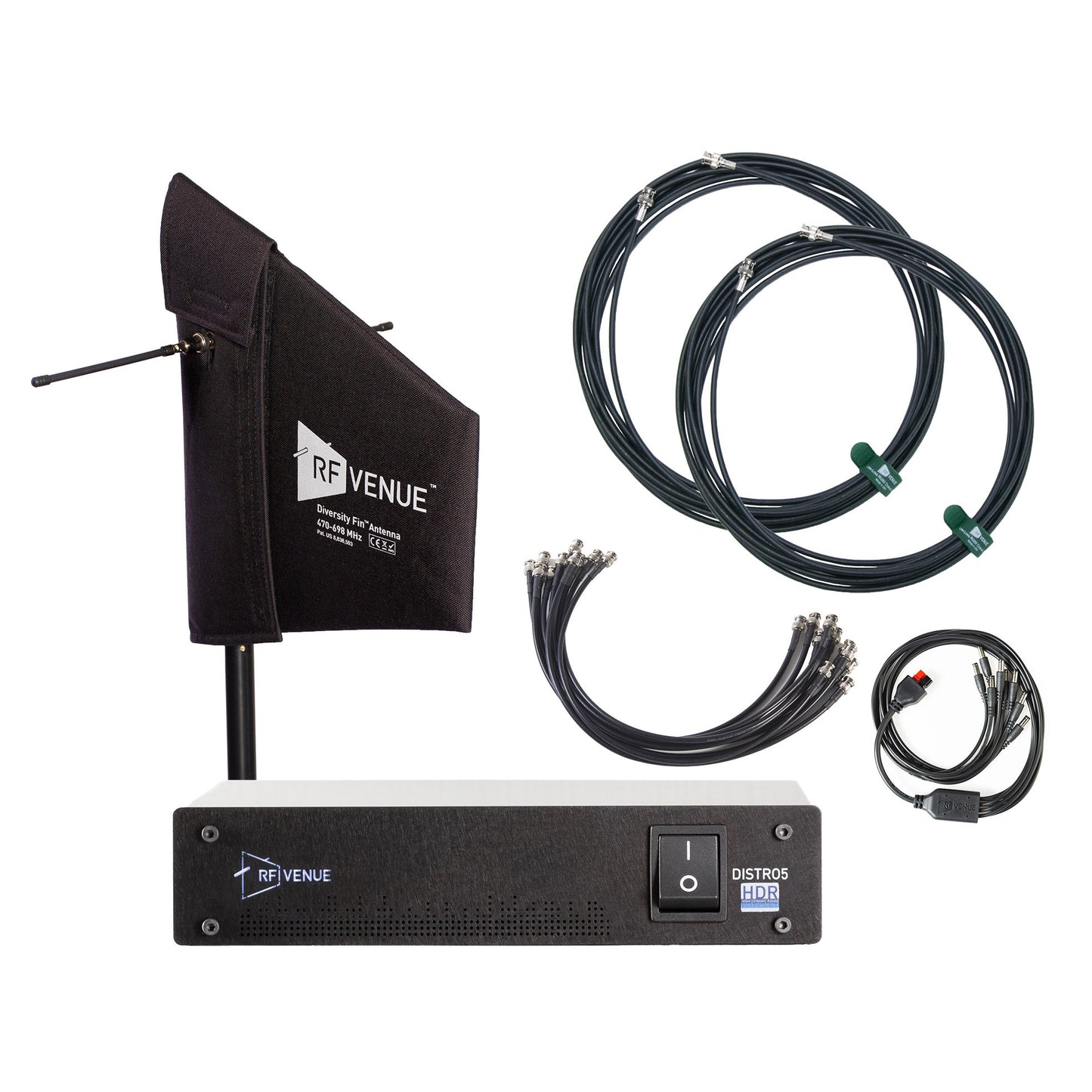 RF Venue DFIND5 5-Channel Wireless Distribution Bundle