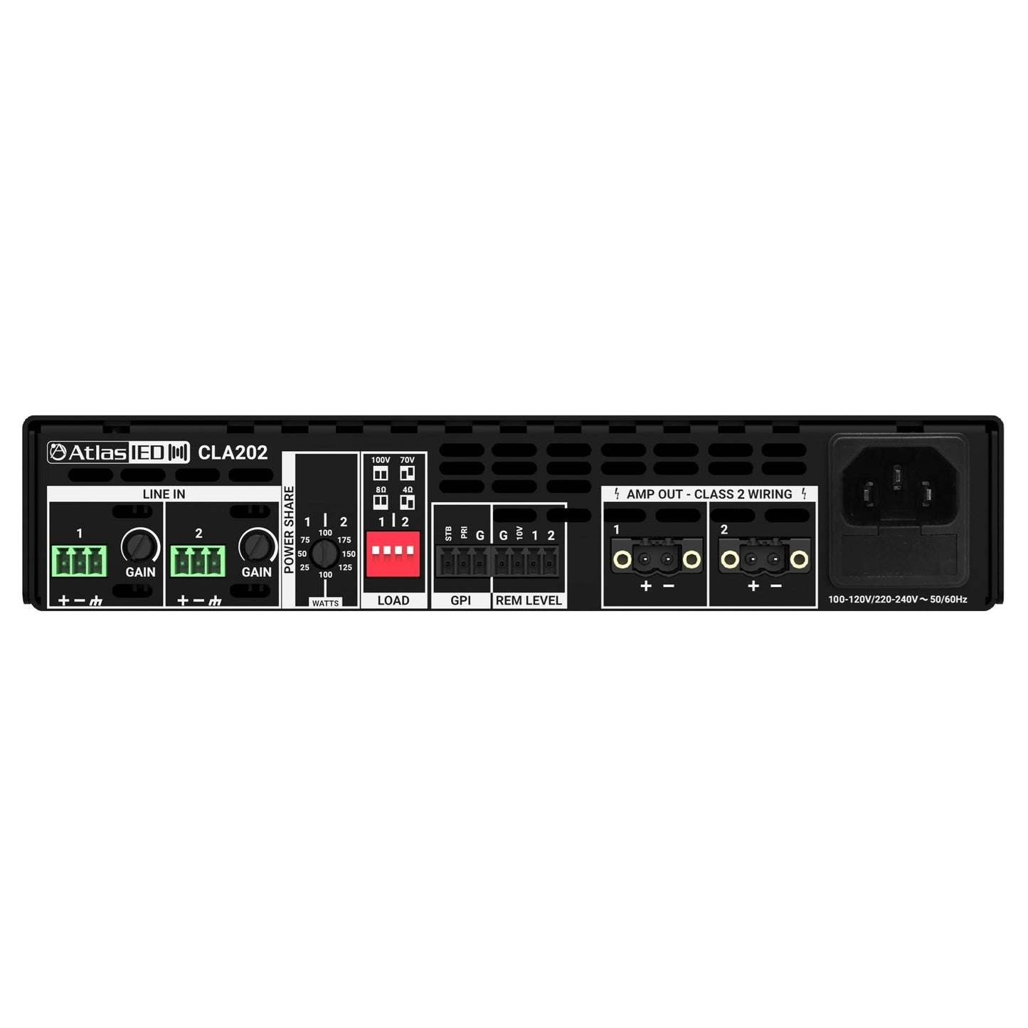 AtlasIED CLA202 200W Two Channel Multi Impedance Amplifier